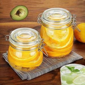 مصنع جودة عالية جرة ميسون فارغة على شكل اليقطين واضحة مع قفل مشبك معدني - Product Image 3