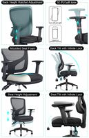 Chaise de bureau moderne en gros, chaise ergonomique confortable en maille pour le bureau, mobilier commercial en vrac, Sillas De Oficina