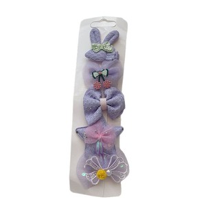 Lot de 5 élastiques à cheveux avec nœud, motif animal corbeau, accessoires capillaires qui ne blessent pas les cheveux, pour bébés filles - Product Image 5