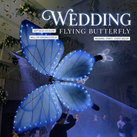Drone Papillon Bionique Magique pour Mariage, Contrôle à Distance, Effets LED Dynamiques, Dispositif Réaliste pour Cérémonies Nuptiales