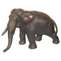 Moins cher vente à la main en bronze moyen éléphant sculpture avec finition en bronze pour collection d'art