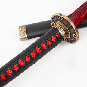 <span class=keywords><strong>Katana</strong></span> artisanal en <span class=keywords><strong>acier</strong></span> au carbone de 115 cm avec finitions en cuivre, épée décorative, accessoire de cosplay - Product Image 4
