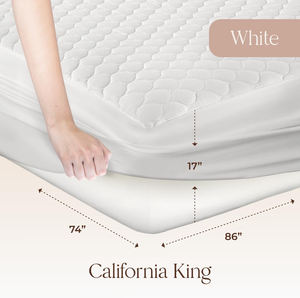Protège-matelas de luxe en polyester biologique respirant, rafraîchissant, imperméable, antidérapant, <span class=keywords><strong>Cal</strong></span> King, 300 GSM, matelassé, silencieux, lavable en machine - Product Image 3