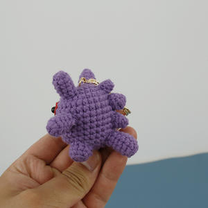 Crochet fait main porte-clés tricoté décoration mignon café Gengar oeufs pochés ornement bricolage artisanat accessoires cadeau - Product Image 2