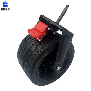 Carrito de Camping con Ruedas de Goma de 7 Pulgadas y Frenos de Rodillo Ajustables para Uso en Exteriores - Product Image 5