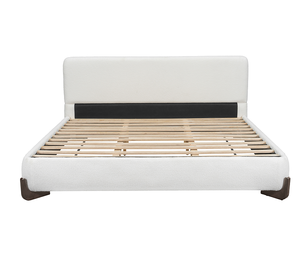 Lit convertible moderne en tissu, design italien minimaliste, taille King, cadre en bois de chêne, réglable, garantie 5 ans, pour chambre à coucher - Vente flash - Product Image 6