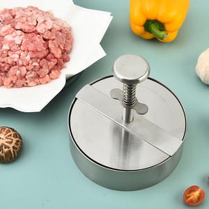 Presse à hamburgers en acier inoxydable, presse à galettes de viande robuste en acier inoxydable pour hamburgers de viande hachée - Product Image 4
