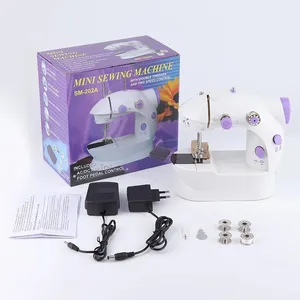 mini sewing machine automatic with foot pedal handheld electrical lockstitch 12 stitches lock stitch home extension table