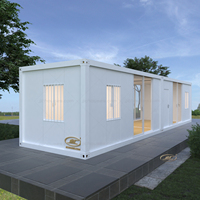 Maison conteneur détachable compacte, conception en kit, panneau sandwich en acier pour habitation, prix compétitif, JJC Prefab 20/40 FT