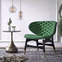 Fauteuil de salon capitonné en cuir et velours Brasilia, chaise de yoga pour adultes, fauteuil double en teck, ottoman de luxe scandinave nordique