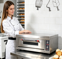 Four à convection électrique commercial avec 3 étagères et protection contre la surchauffe pour boulangerie, restaurant, hôtel