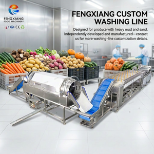 Fengxiang Design <b>Vegetable</b> and <b>Fruit</b> Cleaning Line for Food <b>Processing</b> Commercial <b>Vegetable</b> <b>Fruit</b> Drum Washer - Product Image 1
