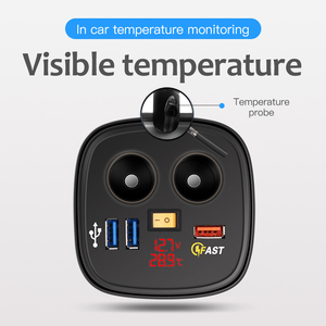 Nhà máy điện áp 5V/9V Thuốc lá nhẹ hơn ổ cắm 18W + 10W + 10W xe sạc Adapter - Product Image 3