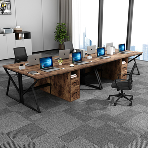 Bàn máy tính <span class=keywords><strong>2</strong></span> người hiện đại với ngăn kéo tập tin, bàn văn phòng đôi lớn với Tủ lưu trữ cho văn phòng gia đình - Product Image 5