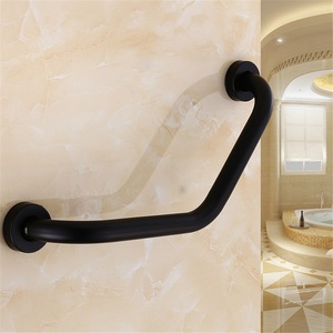 Barra de Apoyo de Hierro Negra para Baño, Montada en la Pared, Moderna, Ecológica, Segura para Personas Mayores, Antideslizante, para Inodoro y Bañera - Product Image 2