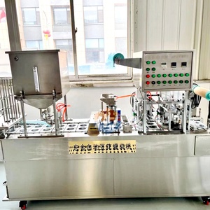 Hj tự động Thạch Sữa Chua Sữa Đông cốc nhựa đậu phụ bánh pudding điền niêm phong Máy Nhà Máy Giá PLC thành phần cốt lõi 220V 0.5kw 1 - Product Image 3