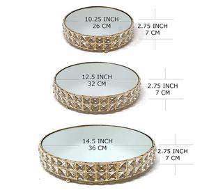 Nuevo Soporte Redondo Antiguo <span class=keywords><strong>de</strong></span> 3 Niveles para Cupcakes/Pasteles <span class=keywords><strong>de</strong></span> <span class=keywords><strong>Boda</strong></span>, <span class=keywords><strong>de</strong></span> Metal, Vidrio y Espejo - Product Image 2