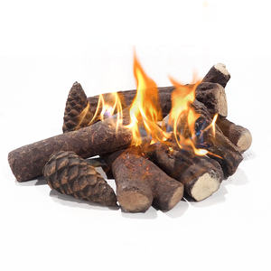 Juego de Leños de Cerámica Db para Chimenea, 9 Piezas, Leños para Chimenea de Gas, Estilo Rústico para Interiores y Exteriores - Product Image 3
