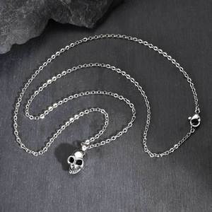 <span class=keywords><strong>Collar</strong></span> con Colgante de Calavera Pequeña, Estilo Punk Gótico, Personalizado, de Acero Inoxidable, Impermeable, para Hombre, Venta al por Mayor - Product Image 4