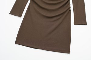 H-71910 Maglione con Scollo a V <span class=keywords><strong>Marrone</strong></span> Scuro Abito a <span class=keywords><strong>Maniche</strong></span> <span class=keywords><strong>Lunghe</strong></span> - Product Image 4
