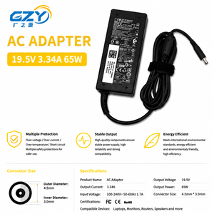 OEM/ODM 19.5V 3.34A 65W Laptop AC <b>Adapter</b> DC Power Supply with OTP OVP Fireproof Protection 4.5x3.0mm Pin for De PD3.0 QC4.0 - Product Image 1