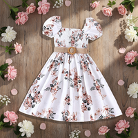 Robe pour filles de grande qualité, décontractée, à imprimé floral estival, romantique et pastorale