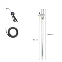 Pompe à huile pneumatique verticale en acier inoxydable haute pression 8-10L/Min, portable, pour transfert de lubrifiant en fût, OEM, économie d'énergie