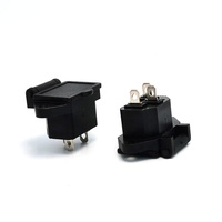 Prise de courant CA étanche USBO IEC C14, chargeur 10A, connecteur 3 broches 4,8 mm, couvercle à ressort noir, auto-test