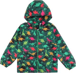 Autumn Waterproof Kids Windbreaker Rain Jacket Baby Rainwear <strong>Long</strong> Sleeve Fashion Allover Print Polyester Leopard <strong>Raincoat</strong> - Product Image 5