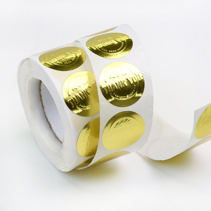 สติกเกอร์ฟอยล์ทองทรงกลมแบบกำหนดเอง ป้ายปั๊มร้อนแบบนูนคุณภาพพรีเมียม สำหรับบรรจุภัณฑ์สินค้าหรูหรา - Product Image 2
