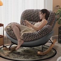 Chaise suspendue de balcon de haute qualité en bois massif et tissu, design minimaliste moderne, durable, pour se prélasser au soleil