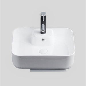 De alta calidad de baño Rectangular con <span class=keywords><strong>grifo</strong></span> <span class=keywords><strong>lavabo</strong></span> agujero baño fregaderos de cerámica - Product Image 1