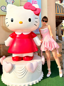 Scultura di Gatto Hello Kitty in Vetroresina FRP <span class=keywords><strong>per</strong></span> Decorazione Esterna, Pezzo Autoportante <span class=keywords><strong>per</strong></span> Ingresso di Centro Commerciale e Negozio di Dolci - Product Image 6