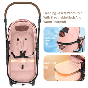 Cochecito de Bebé Personalizado OEM, Tela Oxford Resistente, Plegable, Diseño de Paisaje Alto, con Canasta Grande, para Bebés de 0 a 3 Años - Product Image 2