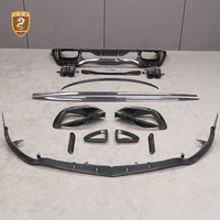 Kit carrosserie en fibre de carbone sèche pour Mercedes SL63 AMG SL43 R232 23-25 : Lame de pare-chocs avant, jupes latérales, diffuseur arrière, embouts d'échappement