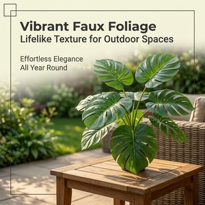 Bouquet de plantes artificielles 30cm-100cm, moulage par injection simulé, décoration intérieure et extérieure, aménagement paysager mural - Product Image 4