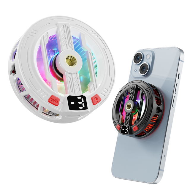 New S01 Portable Mobile Phone Cooling Semiconductor Radiator ABS Material Mini Magnetic RGBFan Gaming Cooler Universal Fit Desk