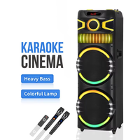 Altavoz de Karaoke Bluetooth con Micrófono, Altavoz para Fiestas al Aire Libre, Altavoz de Karaoke Dual de 12 Pulgadas con Micrófono y Bluetooth