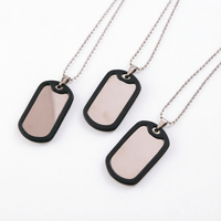 Anneau d'étanchéité en caoutchouc silicone du fabricant d'origine, silencieux, pour plaque d'identification de chien avec signe de camouflage, modèle noir ZX0057