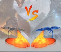 Lampe de table rechargeable Usb Dragon Led imprimé en 3d Veilleuse d'intérieur pour la maison Chambre à coucher Décoration de vacances Cadeaux
