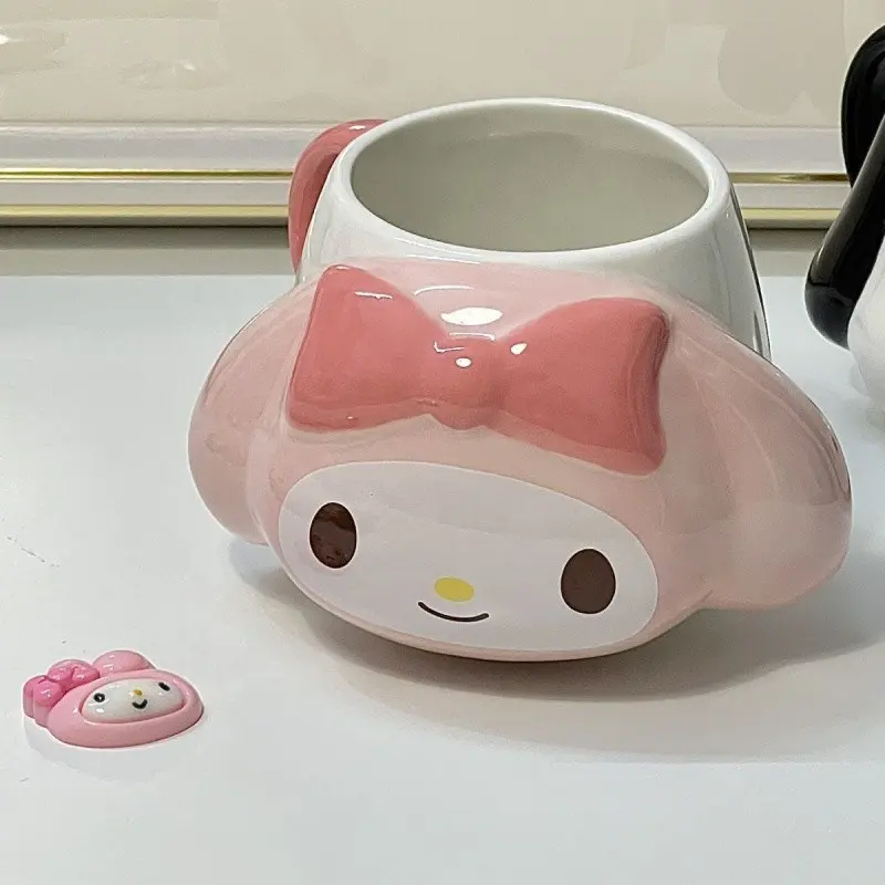 DL3259 New design Sanrioo series Pacha dog mug Creative three-dimensional floating My Melody ceramic cup large capacity milk cup