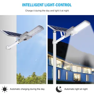 StreetLight Ip65 lampu jalan Led tenaga surya, tahan air luar ruangan Smd 100w 150w Die-cast aluminium terpisah