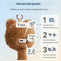 Robot intelligent en peluche éducatif en coton PP doux pour filles, avec réseau Wi-Fi 4G, IA pour l'accompagnement émotionnel, la guérison et le plaisir