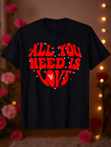 T-shirt per San Valentino con stampa retrò vintage, 100% cotone, vestibilità regolare, manica corta, da uomo - Product Image 2