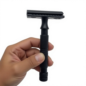 Eco Friendly <b>High</b> Quality Double Edge Safety razor Black Coated Brass Handle Classical Safety Razors - Product Image 6