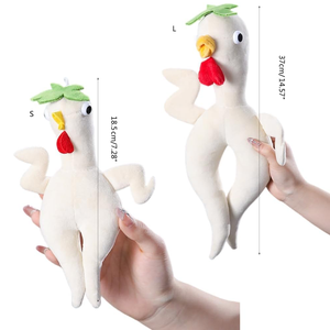 Spremere a mano cigolante divertente gambe Sexy pulcino senza capelli liscio peluche per borsa con gallo rosso portachiavi di pollo personalizzato - Product Image 2