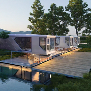 Villa de luxe préfabriquée à structure en acier, installation rapide et extensible, capsule spatiale, maison conteneur préfabriquée - Product Image 1