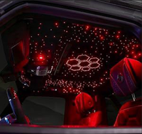 Luces de Fibra Óptica RGBW para Auto, Kit de Luces de Techo con Efecto de Cielo Estrellado, Control por Aplicación Bluetooth, Iluminación Ambiental Interior de 12V para Automóvil