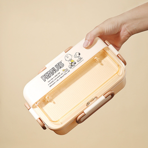 Boîte à bento Snoopys en acier inoxydable 304 avec sac isotherme, récipient à lunch étanche pour étudiants et employés de bureau - Product Image 2