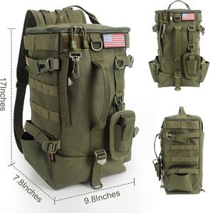 Échantillon gratuit : Sac de pêche multifonctionnel imperméable en tissu de luxe, boîte à accessoires de pêche, vert armée, idéal - Product Image 4